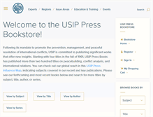 Tablet Screenshot of bookstore.usip.org